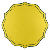 Jogo americano redondo Classic Amarelo e Verde